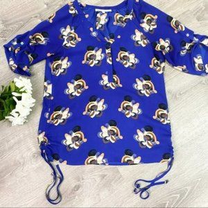 SALE 5 for $20!!!! Daniel Rainn Floral S blue tie sleeves buttons flowers